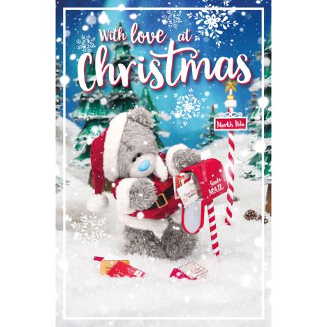 Bear With Santa's Mail Photo Finish Me to You Bear Christmas Card £1.89